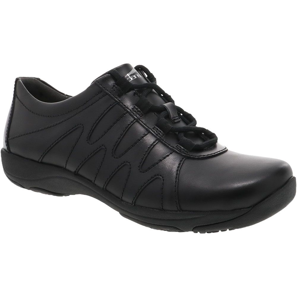 Dansko Neena Black Leather Casual Shoes - Womens Black