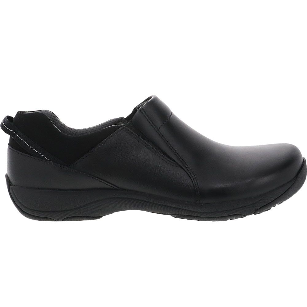 'Dansko Neci Black Leather Slip on Casual Shoes - Womens Black