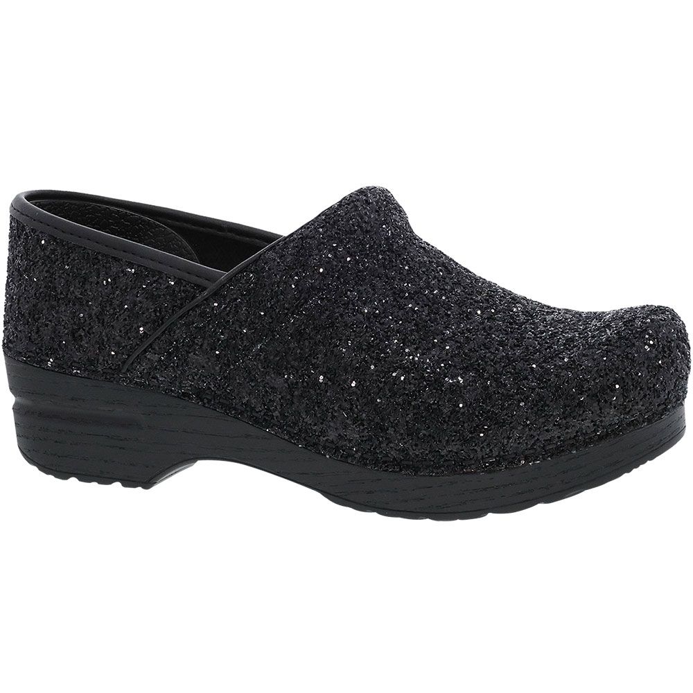 Dansko Professional Glitter Casual Shoes - Womens Black Glitter