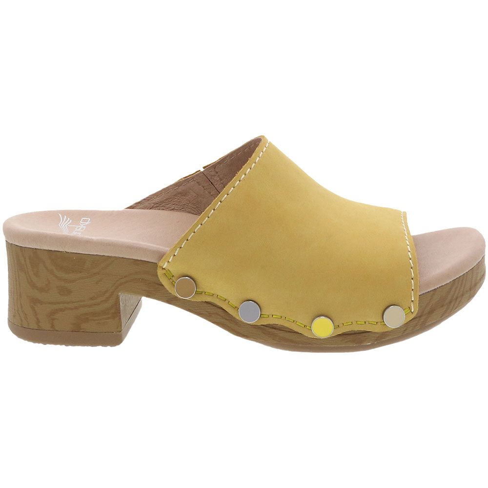 Dansko Giana Mule Womens Sandals Yellow Side View