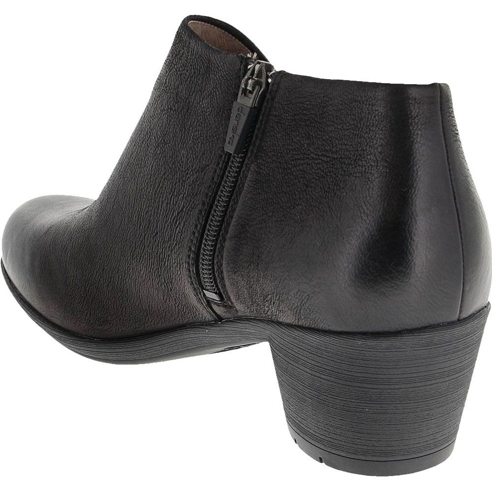 Dansko Raina Ankle Boots - Womens Black Burnished Nubuck Back View