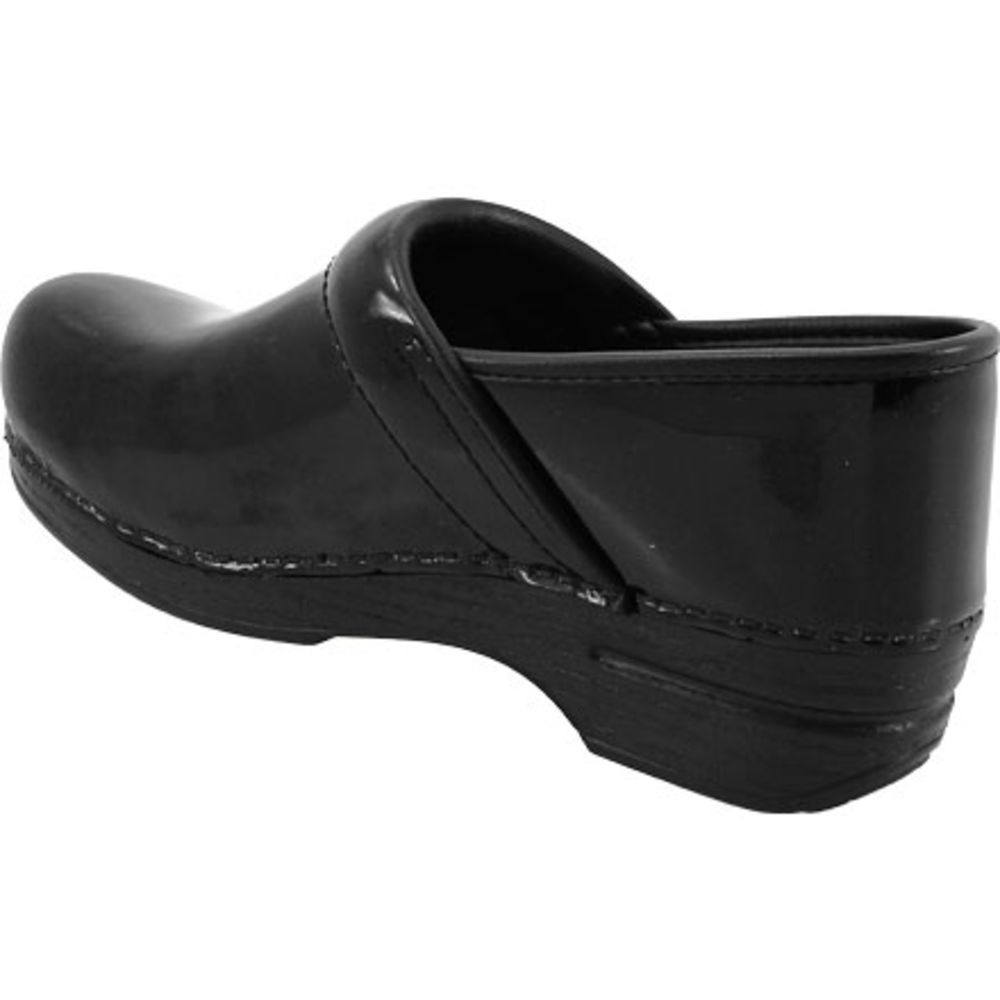 Dansko Professional Xp Patent Clogs Casual Shoes - Womens Black Patent Leather Back View
