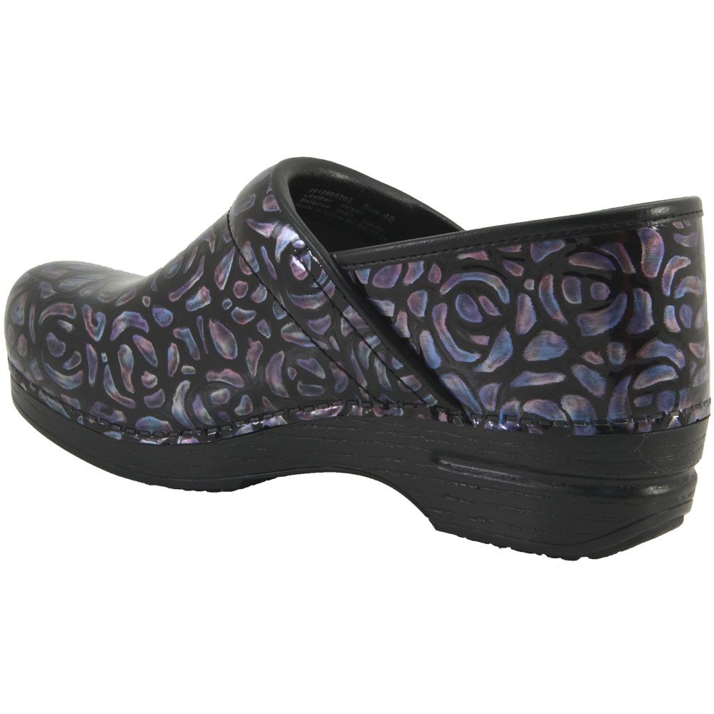 Dansko Professional Xp Patent Clogs Casual Shoes - Womens Night Rose Patent Leather  Back View