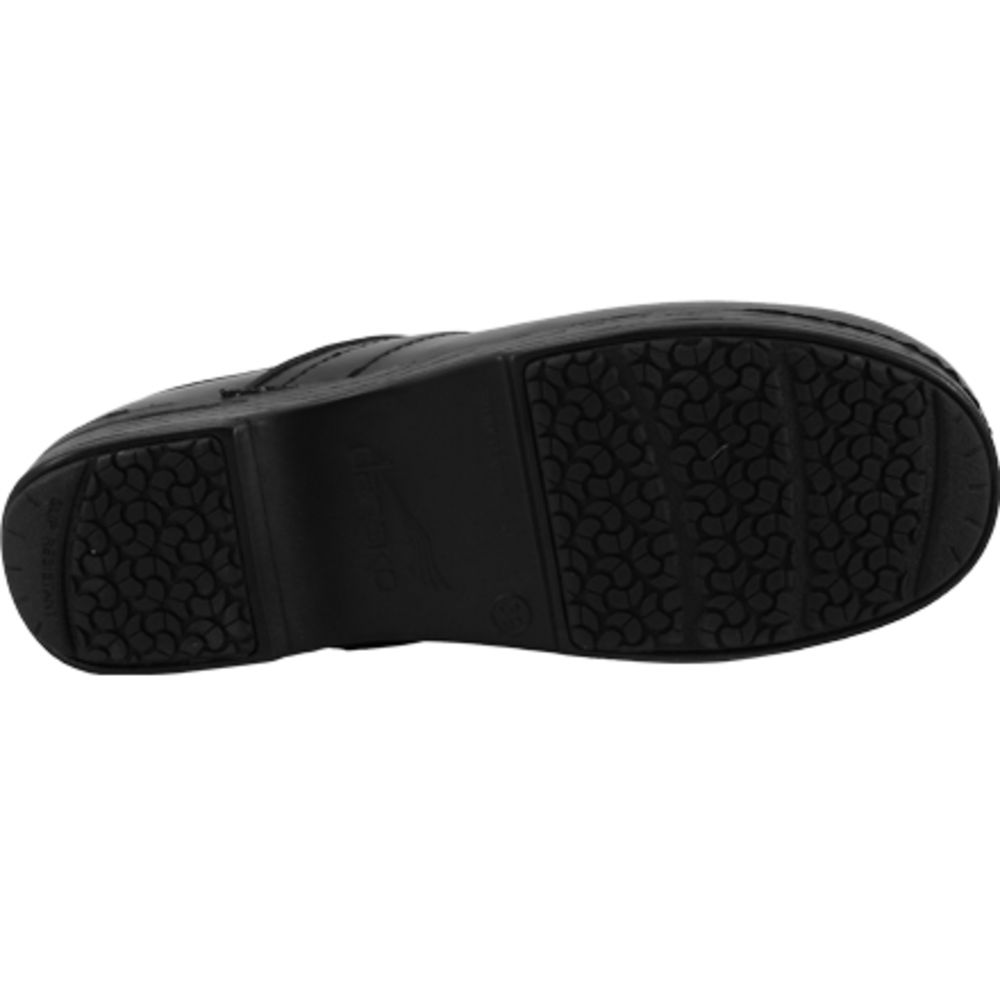 Dansko Professional Xp Clogs Casual Shoes - Womens Black Box Leather Sole View