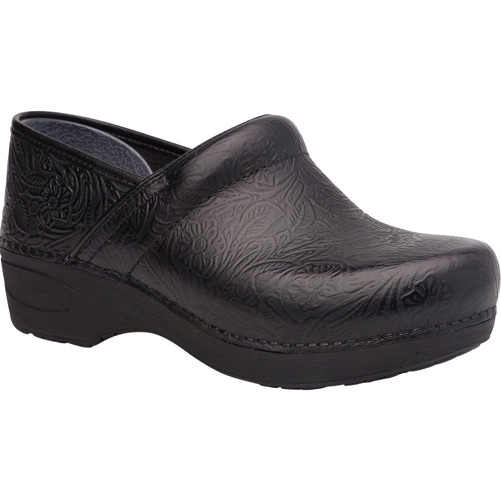 Dansko Professional Xp 2 Tool Clogs Casual Shoes - Womens Black Floral Tooled