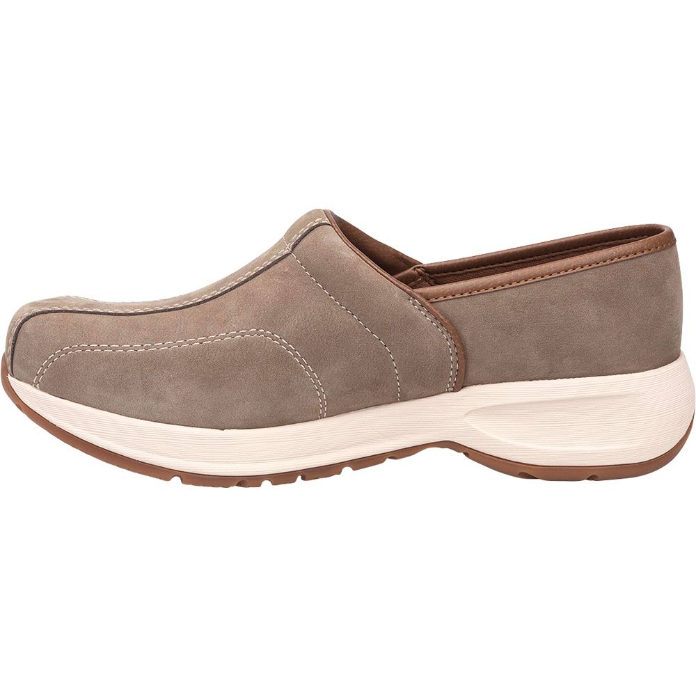 Dansko Shaina Slip on Casual Shoes - Womens Taupe Suede Milled Nubuck Leather Back View