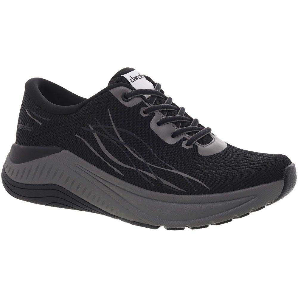 Dansko Pace Walking Shoes - Womens Black Grey