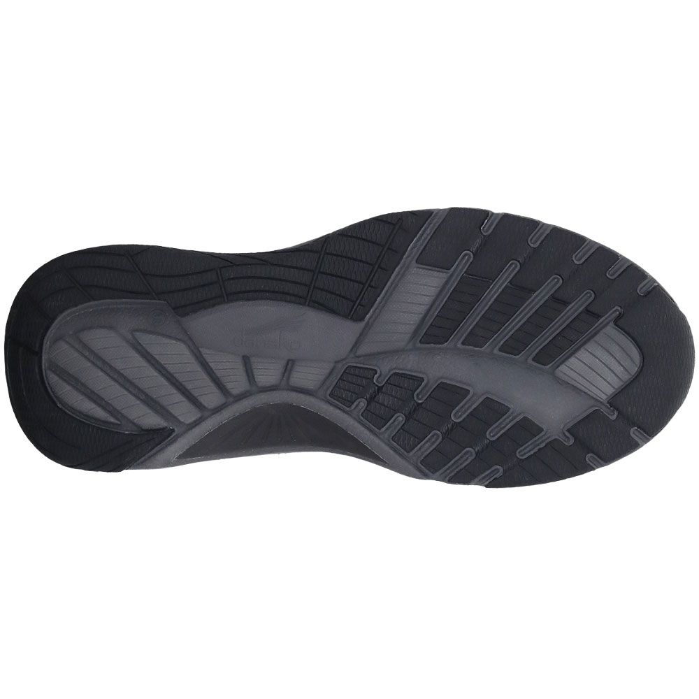 Dansko Pace Walking Shoes - Womens Black Grey Sole View
