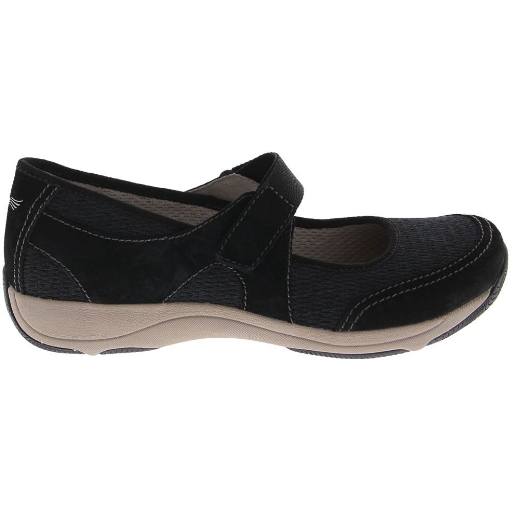Dansko Hennie Casual Shoes - Womens Black Suede Side View