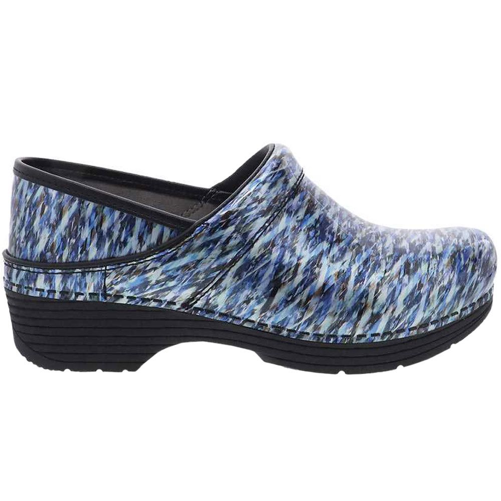 Dansko Lt Pro Slip on Casual Shoes - Womens Blue Wave Patent