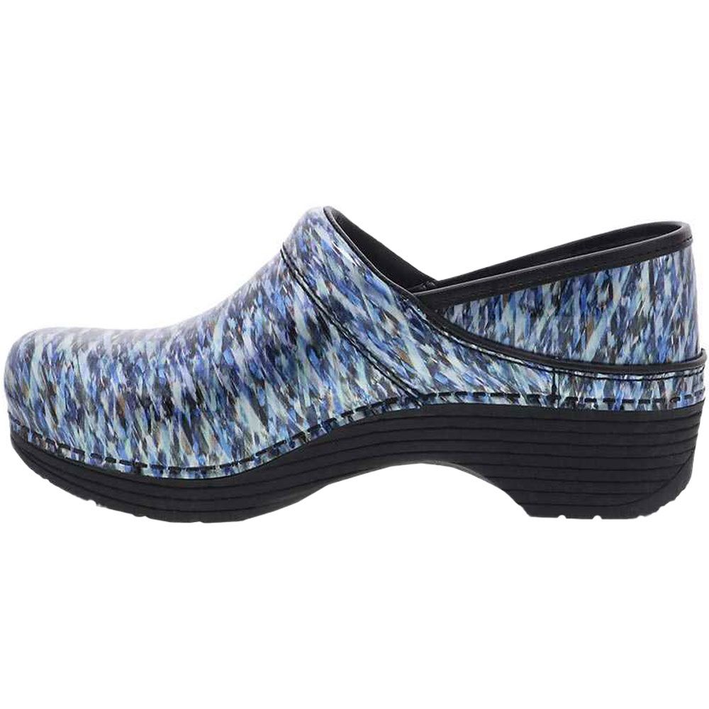 Dansko Lt Pro Slip on Casual Shoes - Womens Blue Wave Patent Back View