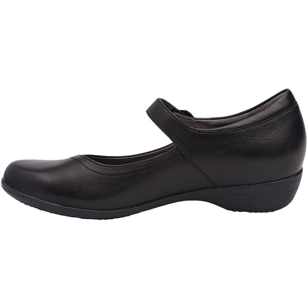 Dansko Fawna Slip on Casual Shoes - Womens Black Milled Nappa Back View