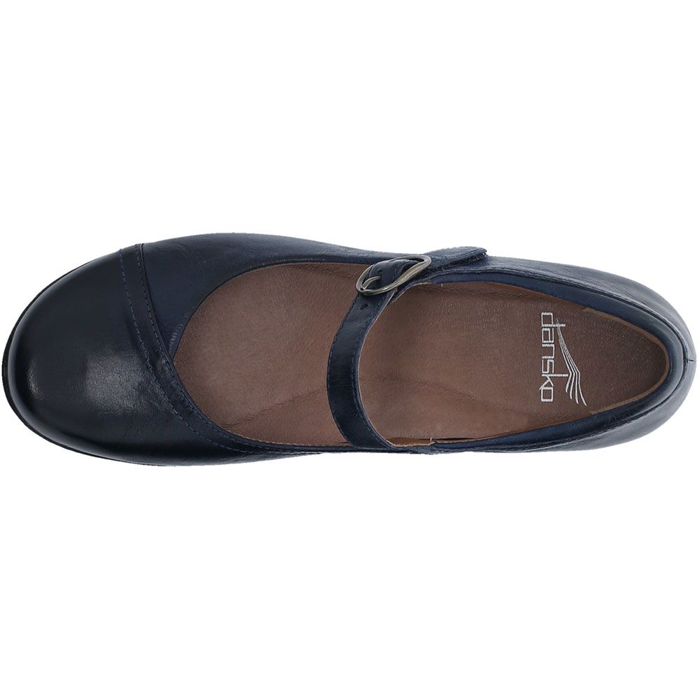 Dansko Fawna Slip on Casual Shoes - Womens Navy Back View