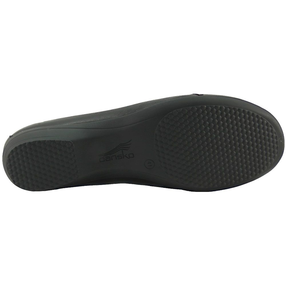 Dansko Farah Slip on Casual Shoes - Womens Black Milled Nappa Sole View
