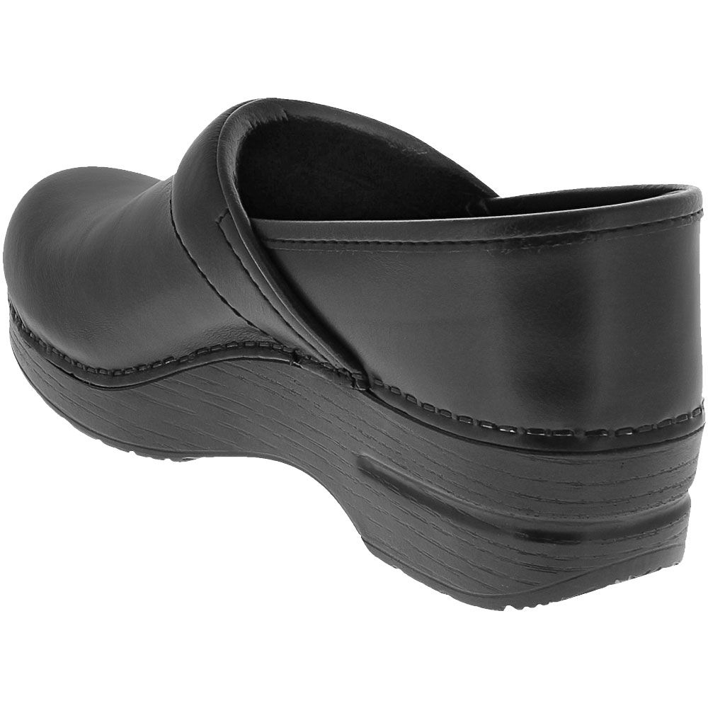 Dansko Professional Cabrio Clogs Casual Shoes - Womens Black Cabrio Leather Back View