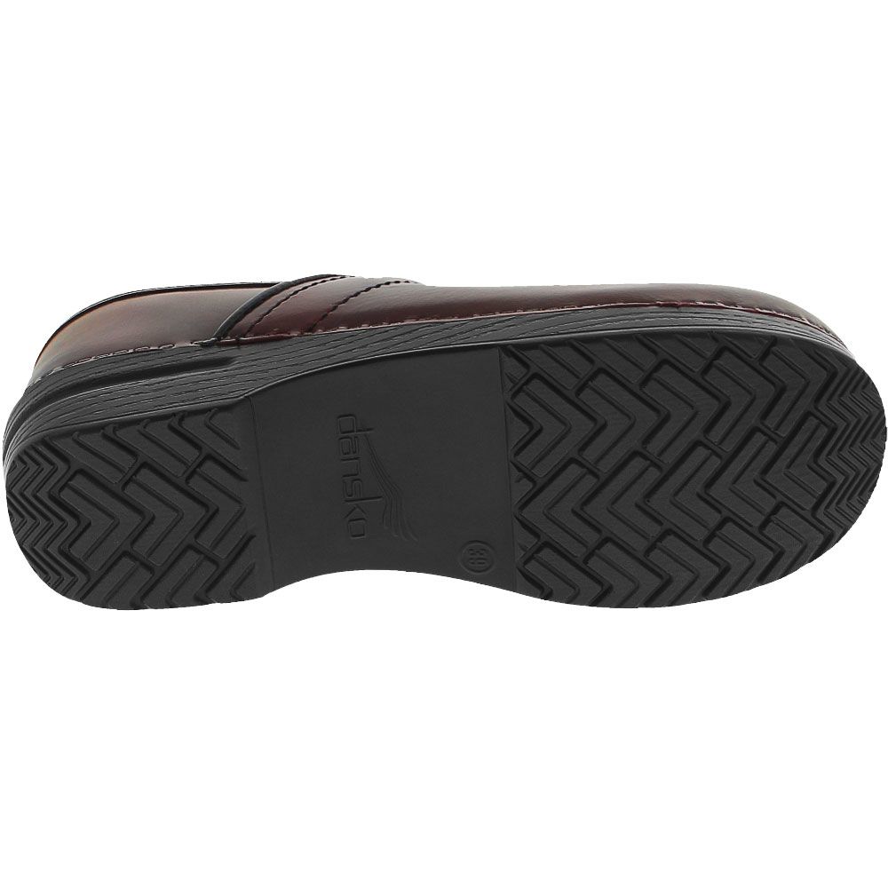 Dansko Professional Cabrio Clogs Casual Shoes - Womens Cordovan Cabrio Leather Sole View