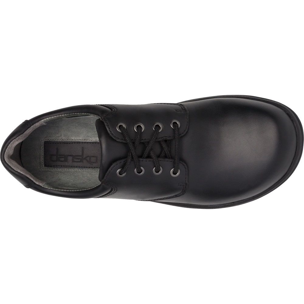 Dansko Walker Lace Up Casual Shoes - Mens Black Side View