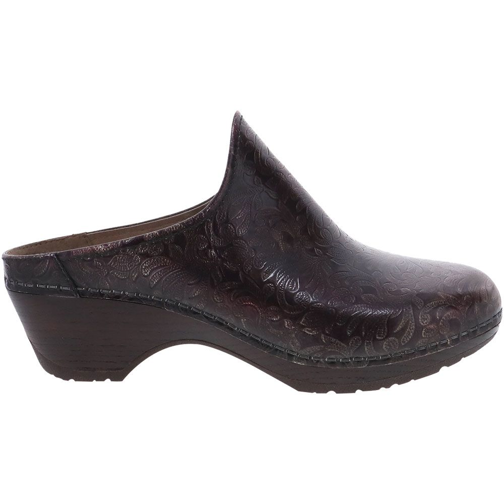 Dansko Melody Slip on Casual Shoes - Womens Mahogany Side View