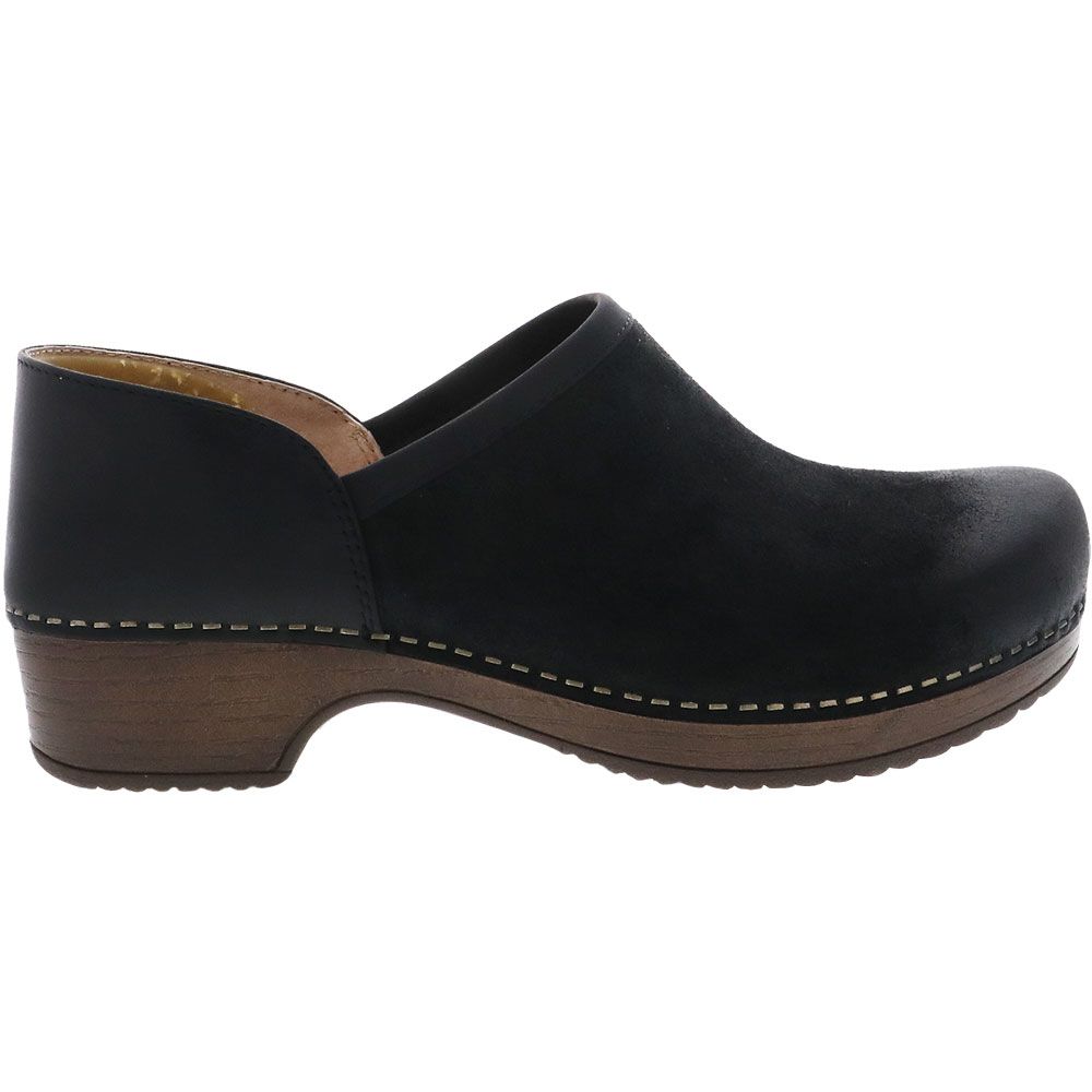 Dansko Brenna Slip on Casual Shoes - Womens Black Side View