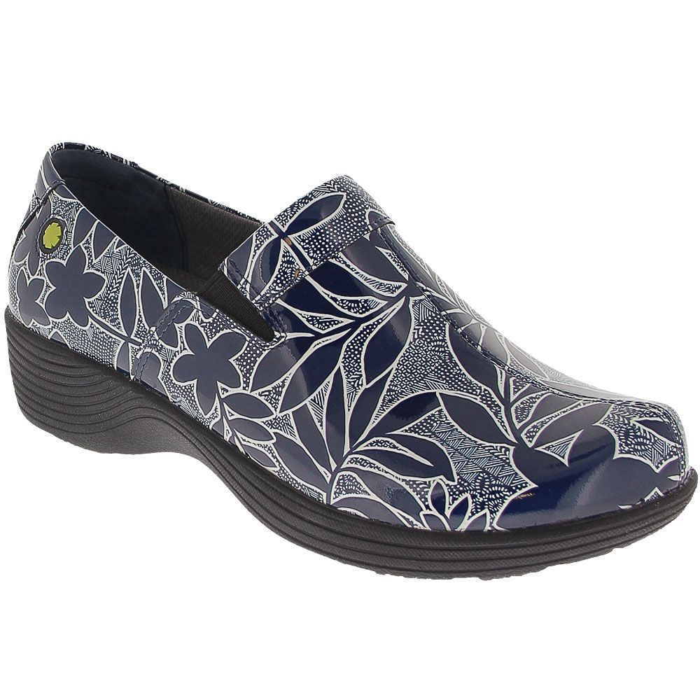 Dansko Coral Clogs Casual Shoes - Womens Navy Floral Patent