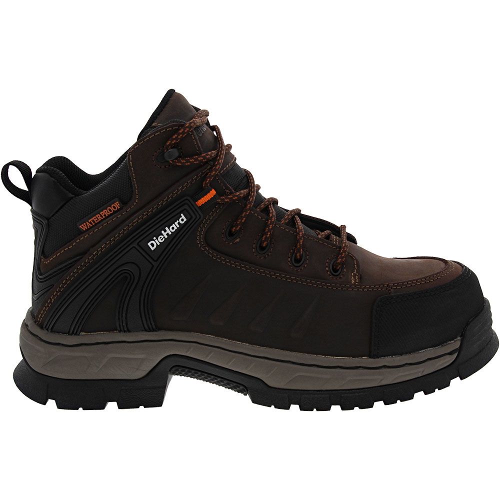Diehard Squire Composite Toe Work Boots - Mens Brown Side View