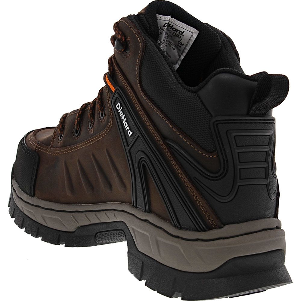 Diehard Squire Composite Toe Work Boots - Mens Brown Back View