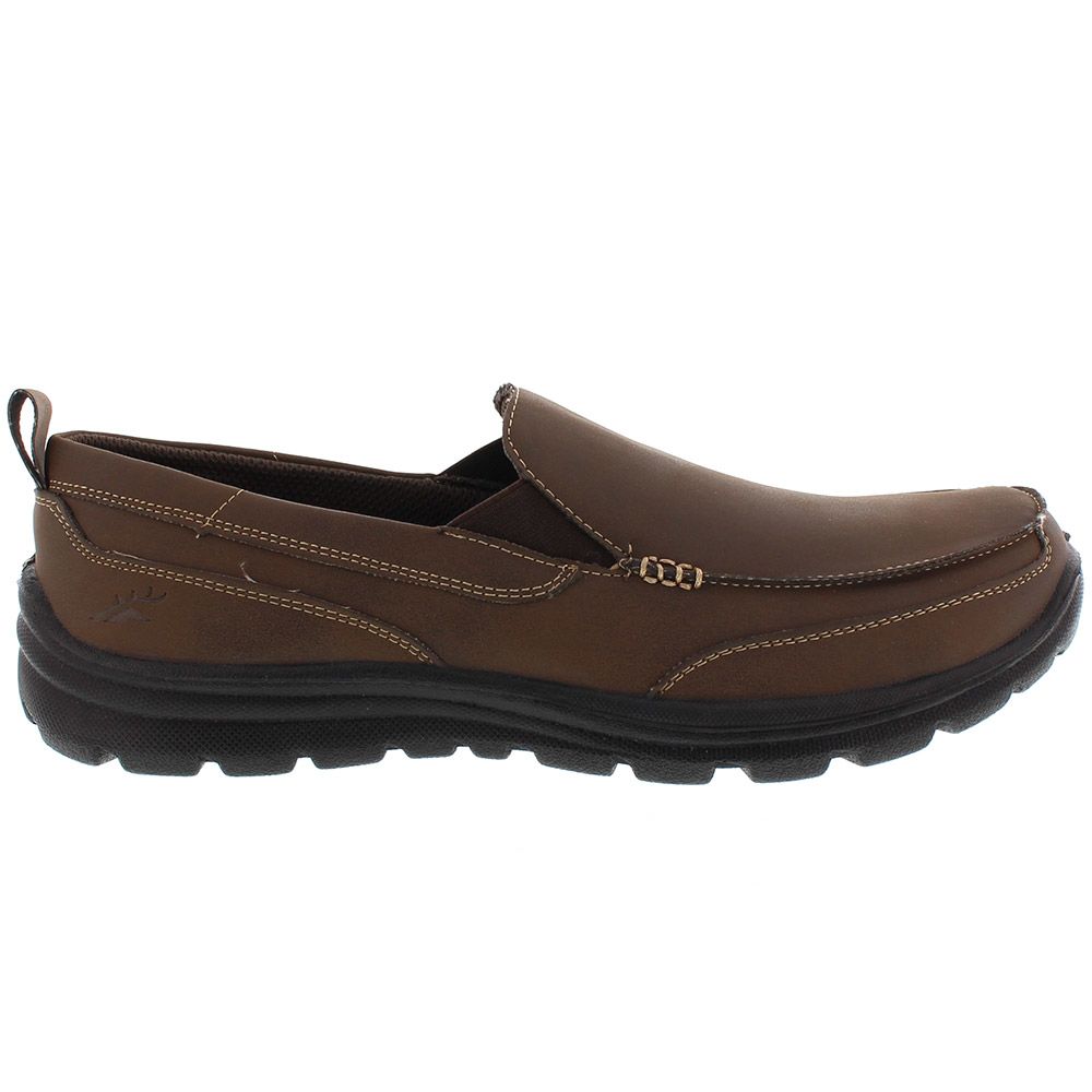 Deer Stags Everest Slip On Casual Shoes - Mens Brown Side View