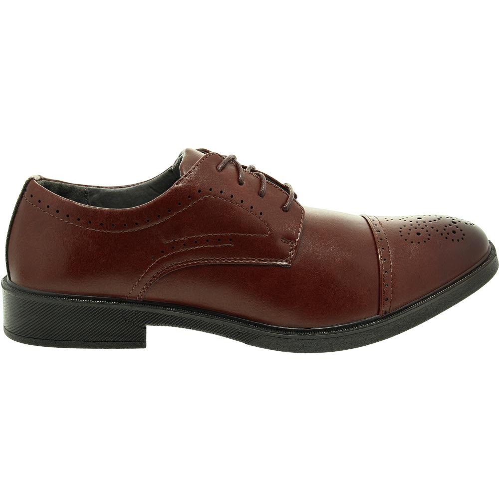 Deer Stags Gramercy Oxford Dress Shoes - Mens Brown Side View