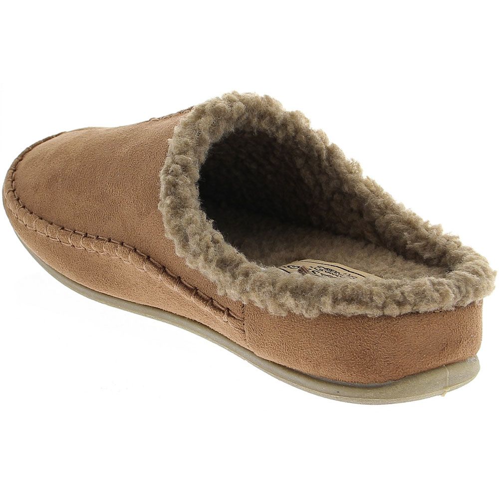 Deer Stags Nordic Mens Slippers Chestnut Back View