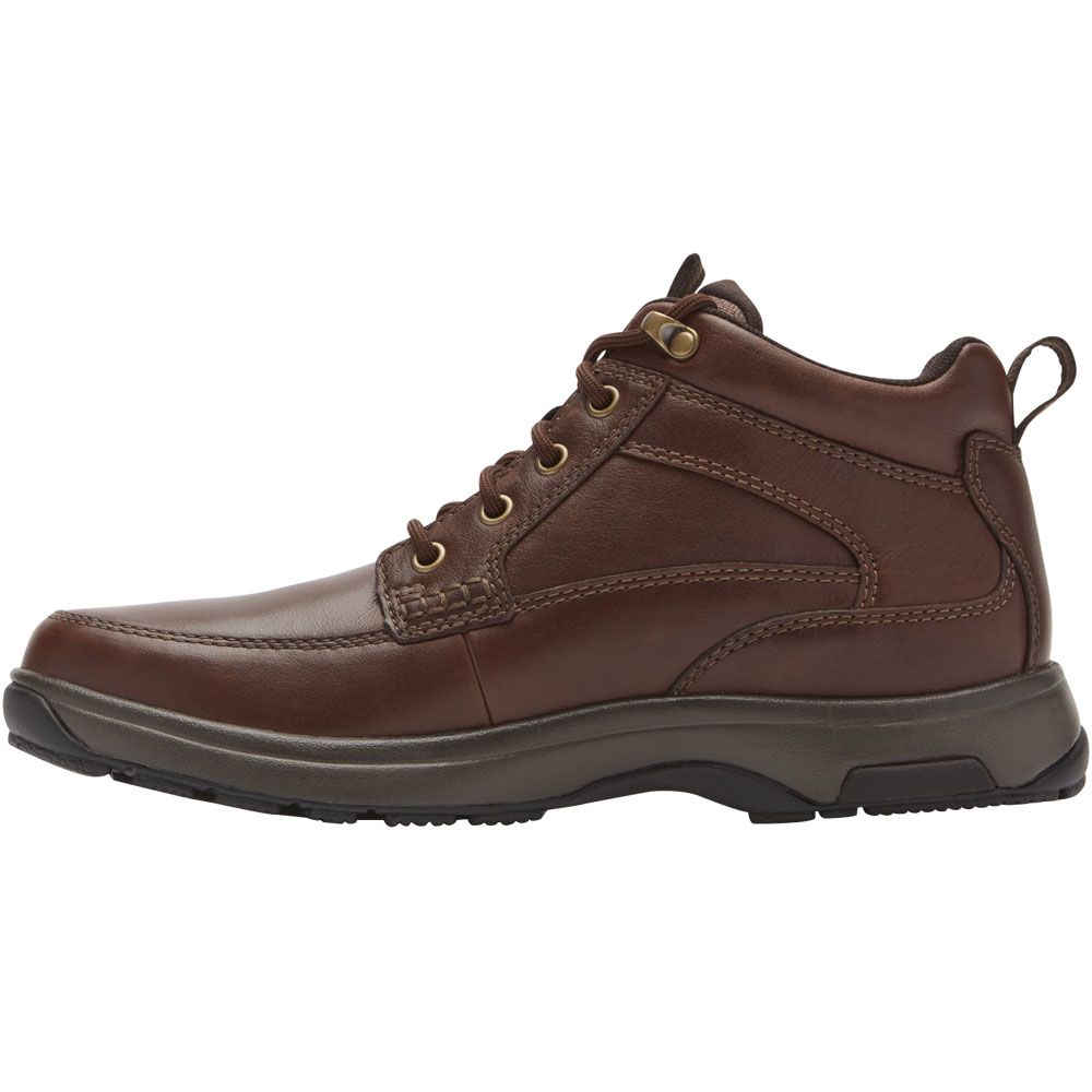 Dunham 8000 Midland Hiking Boots - Mens Dark Brown Leather Back View