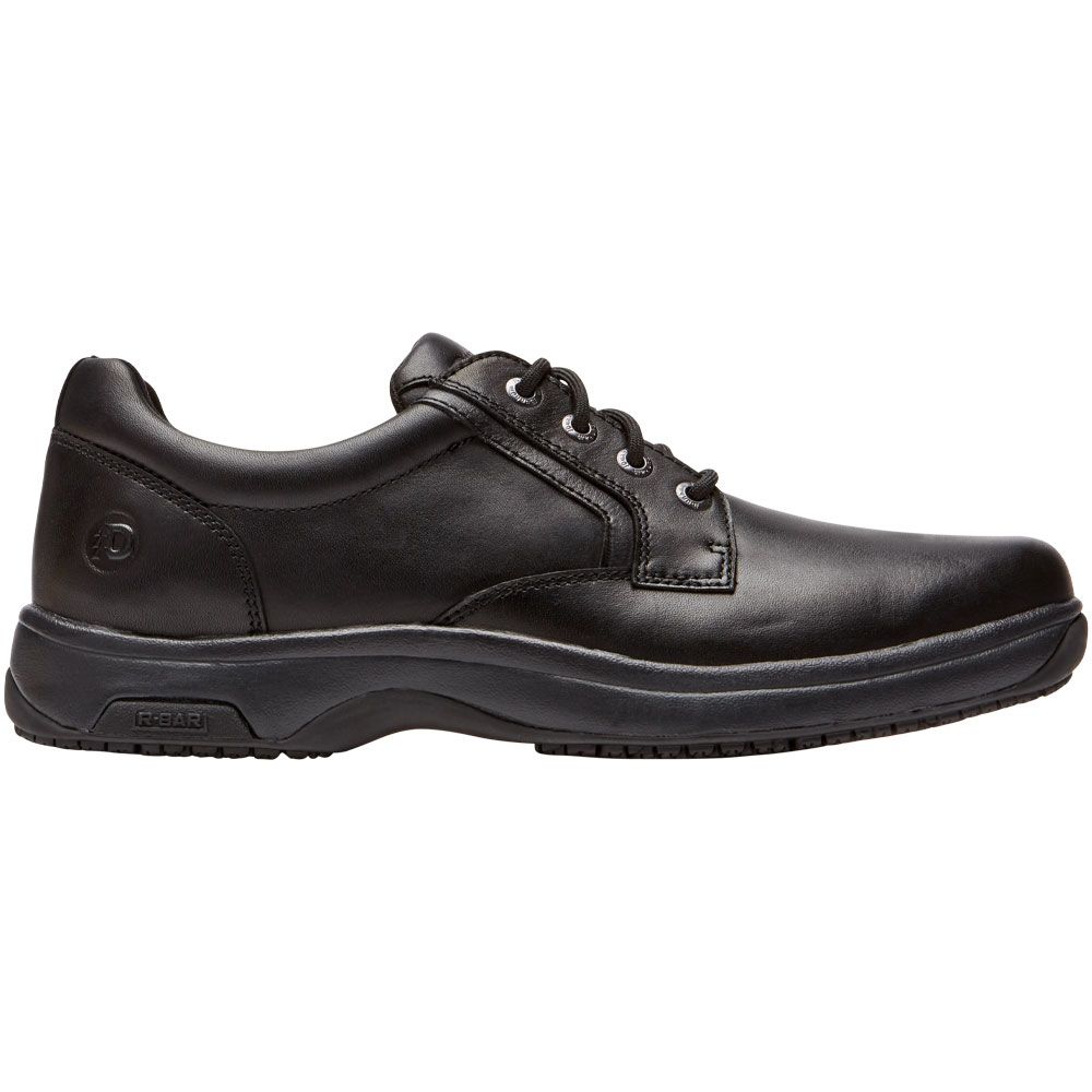 Dunham 8000 Service Plaintoe Lace Up Casual Shoes - Mens Black Side View
