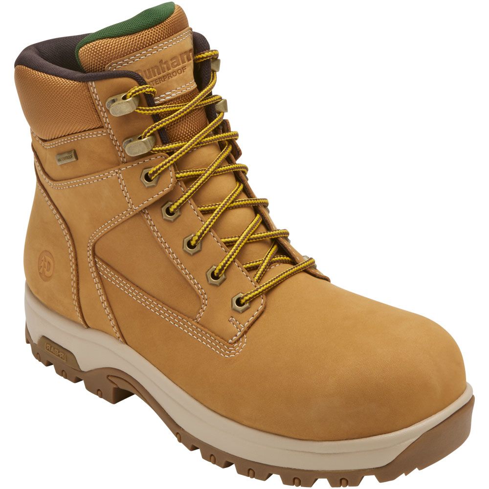 Dunham 8000works Safety 6in Composite Toe Work Boots - Mens Wheat Nubuck