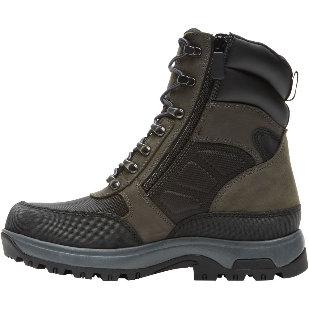 Dunham 8000works 8in Ubal Non-Safety Toe Work Boots - Mens Black Castlerock Back View