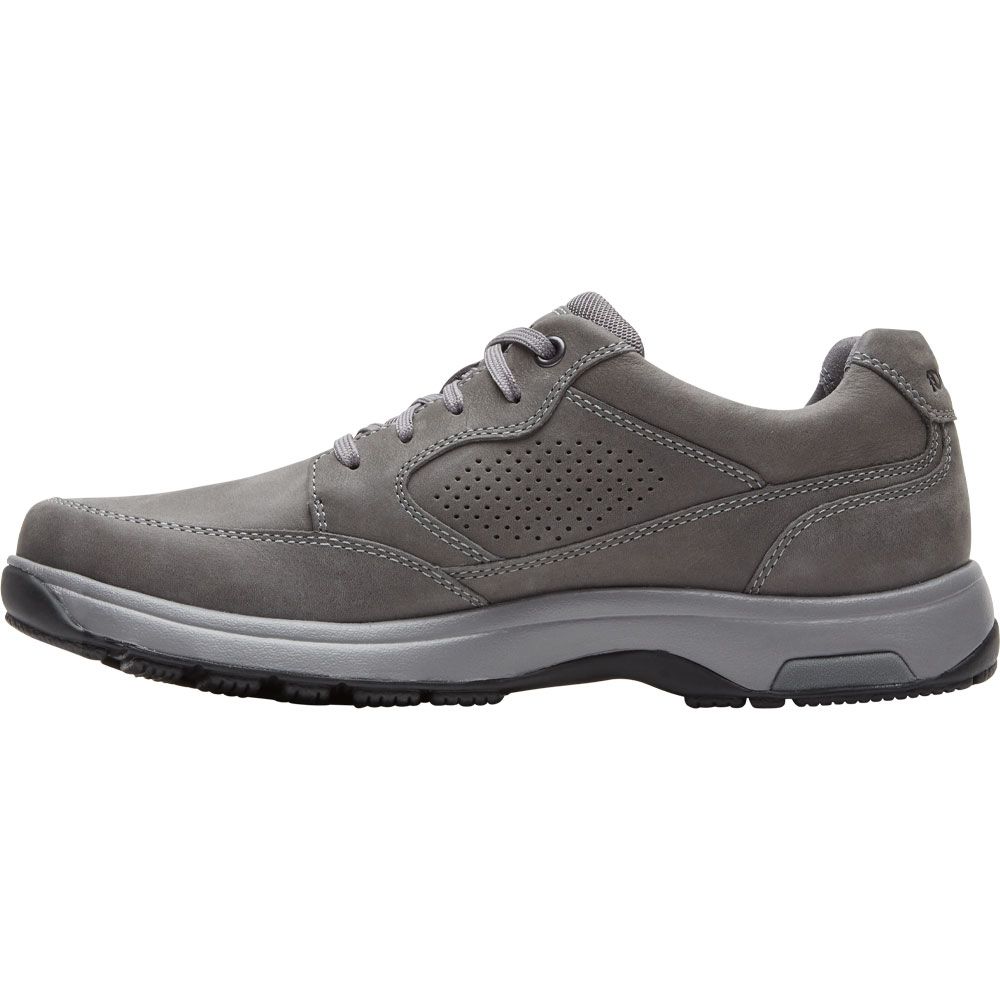 Dunham 8000 Blucher Lace Up Casual Shoes - Mens Steel Grey Nubuck Back View