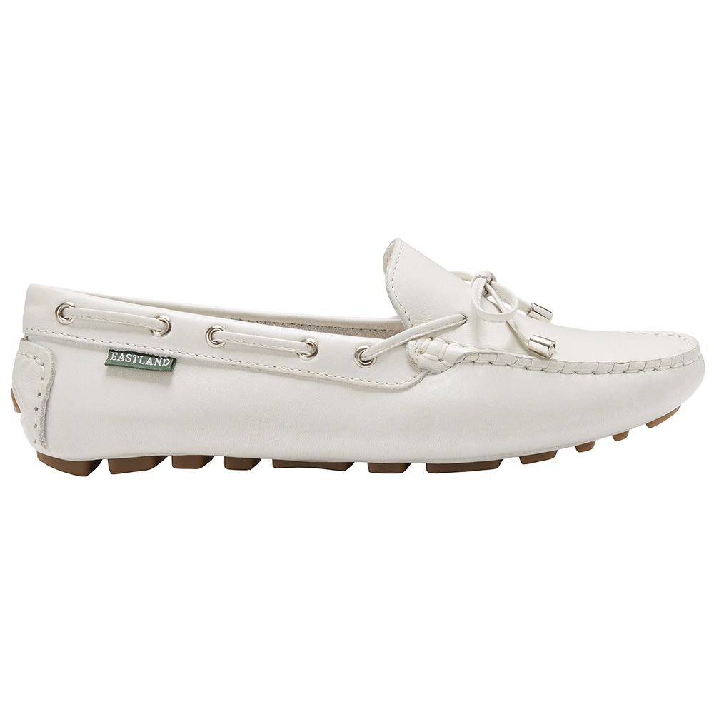 Eastland Marcella Driving Moc Womens Slip on Casual Shoes White Side View