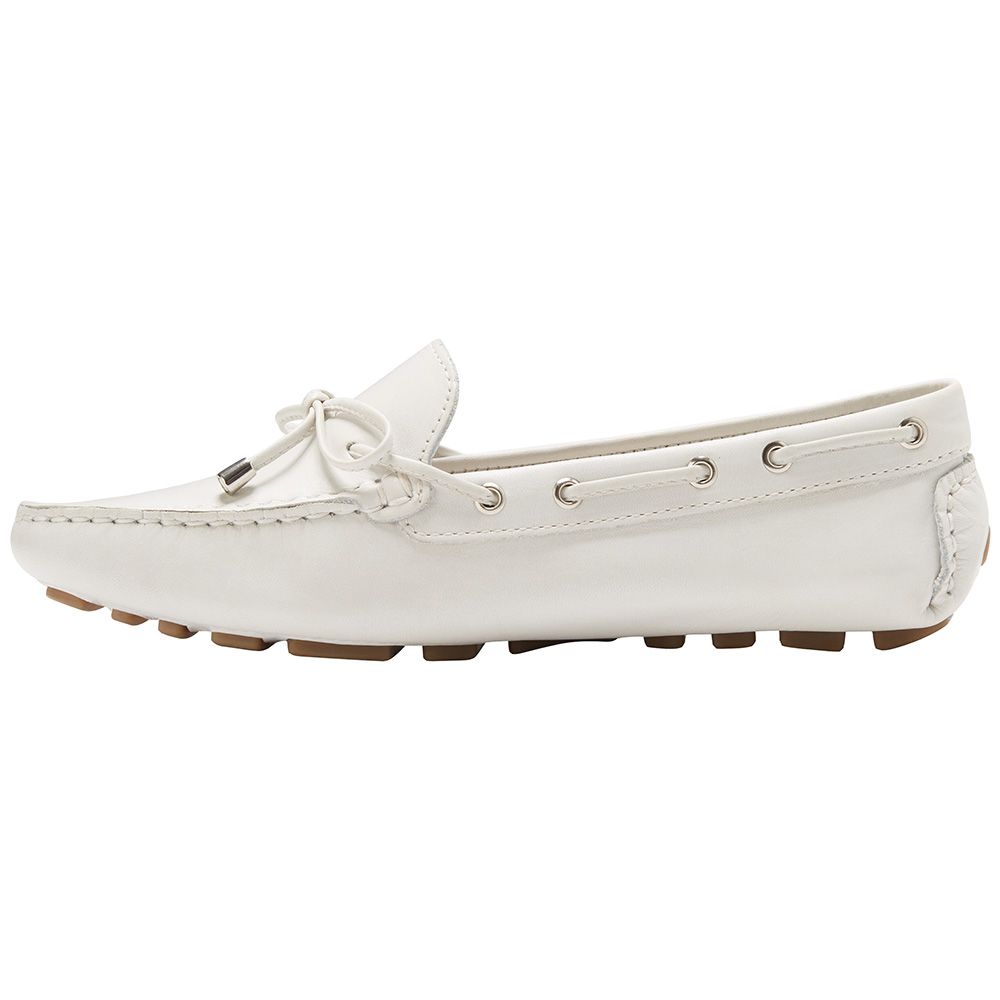 Eastland Marcella Driving Moc Womens Slip on Casual Shoes White Back View