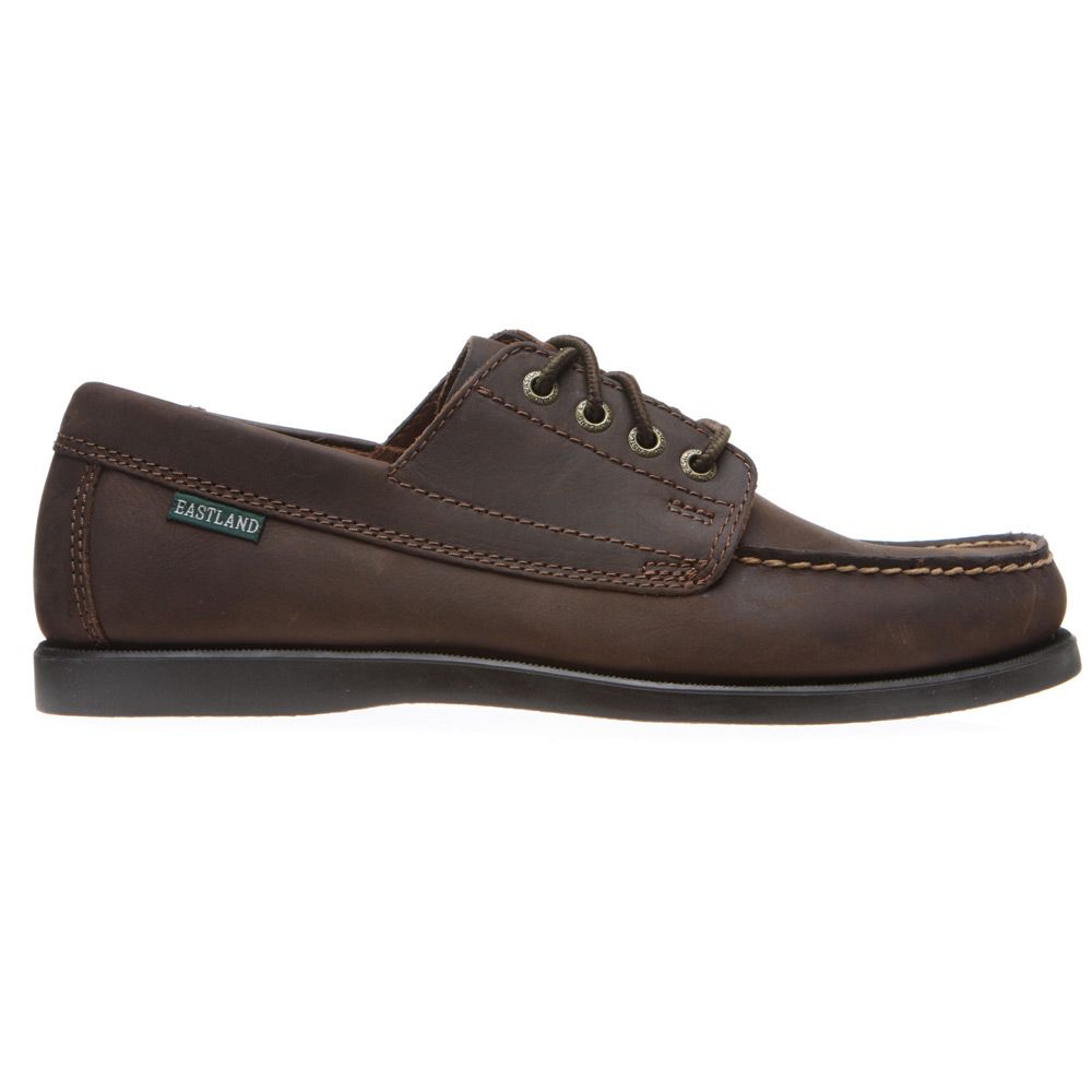 Eastland Falmouth Camp Moc Womens Boat Shoes Bomber Brown Side View