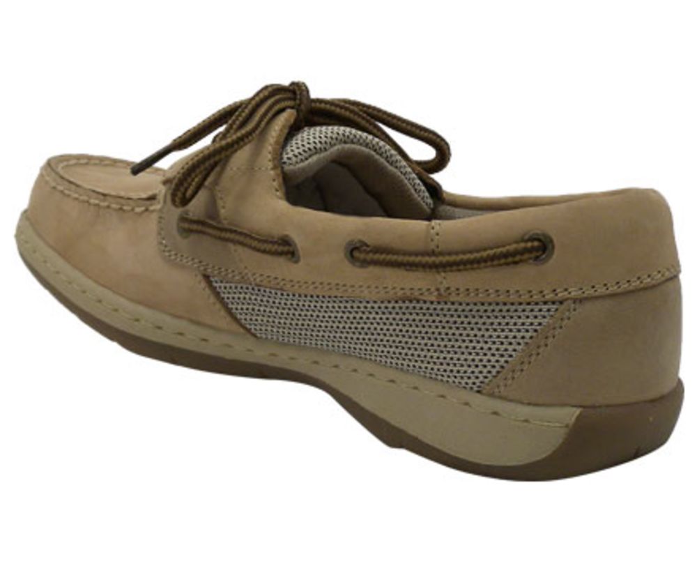 Eastland Solstice Boat Shoes - Womens Tan Stone Back View
