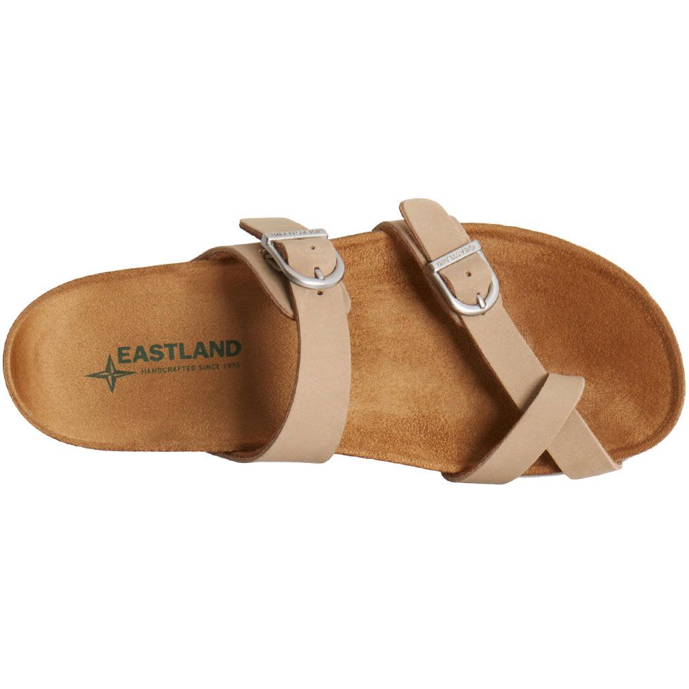 Eastland TiogoToe Loop Sandal - Womens Light Grey Back View