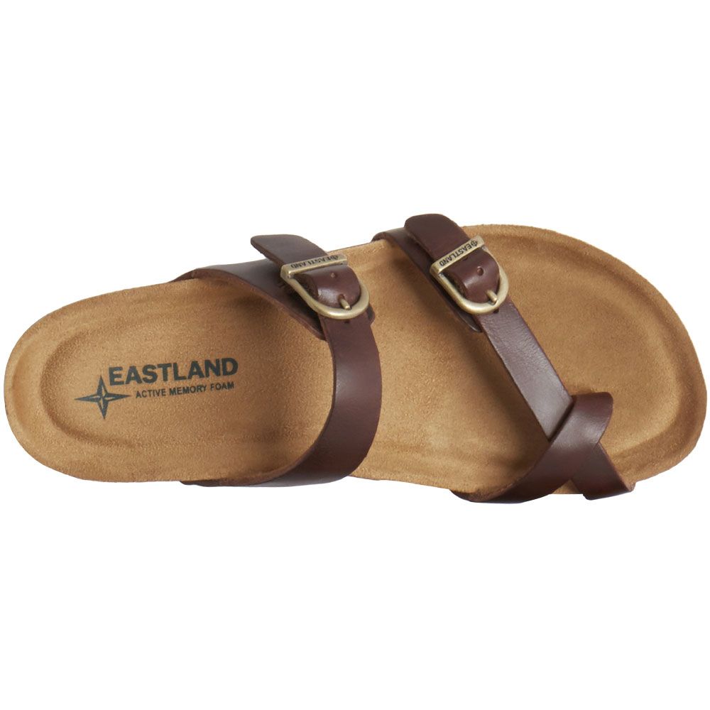 Eastland TiogoToe Loop Sandal - Womens Walnut Back View