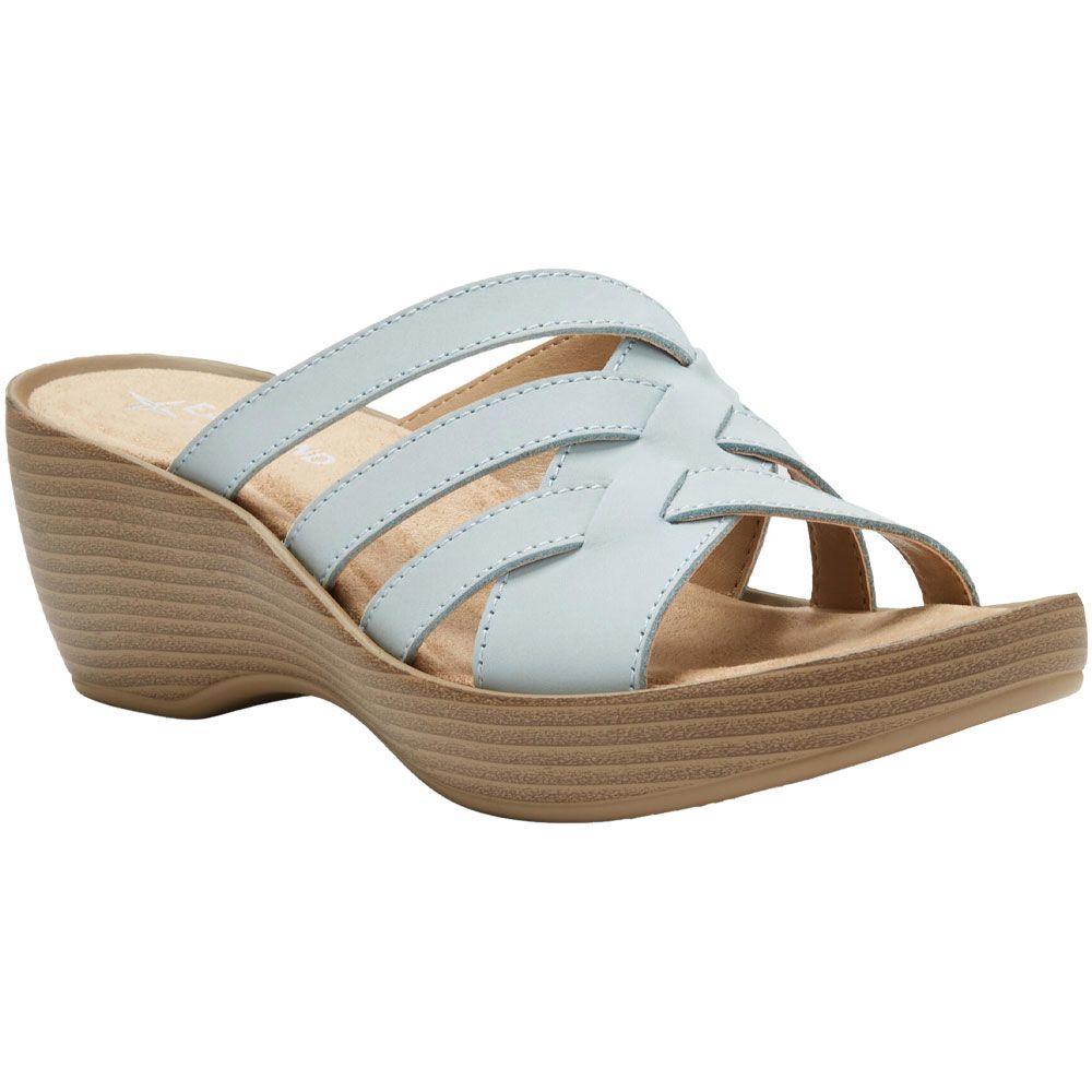 Eastland Poppy Slide Sandals - Womens Light Blue