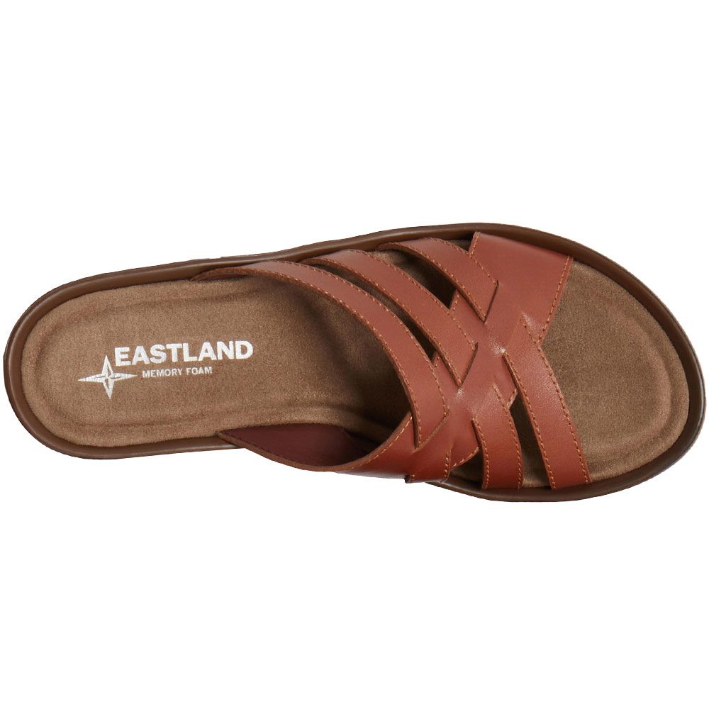 Eastland Poppy Slide Sandals - Womens Tan Back View