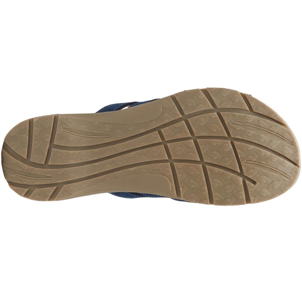 Eastland Hazel Sandals - Womens Navy Nubuc Sole View