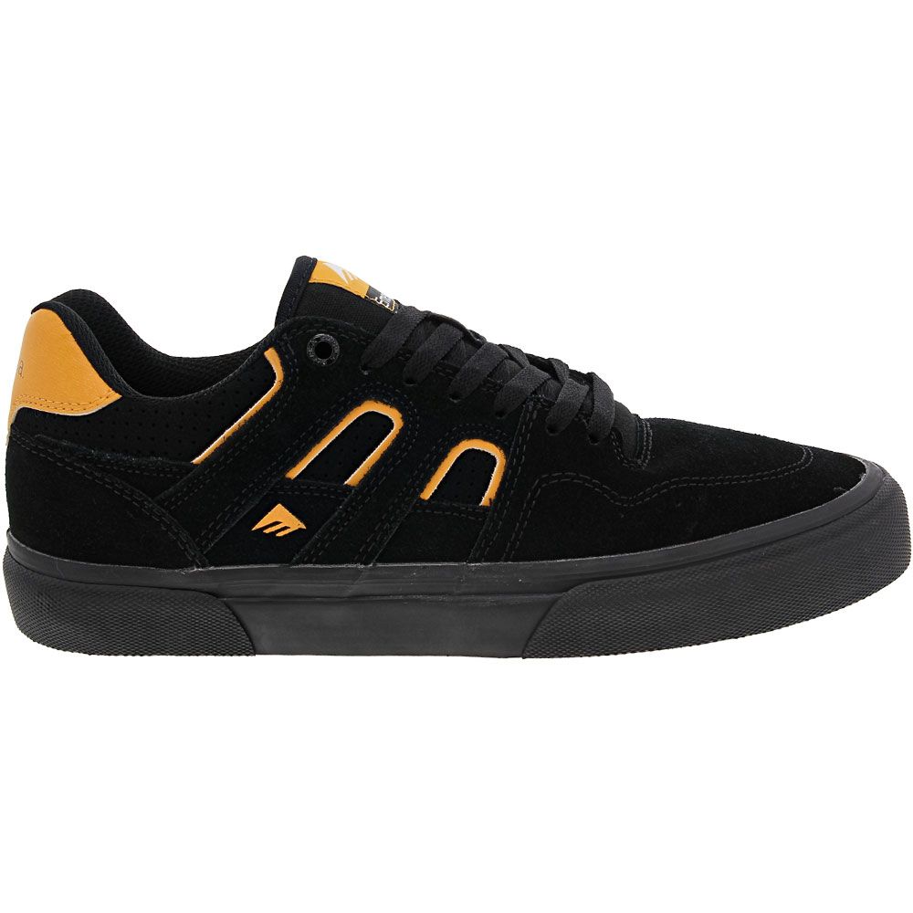 Emerica Tilt G6 Vulc Skate Shoes - Mens Black Lemon Side View