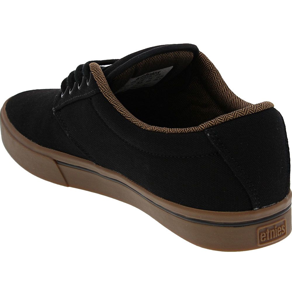 Etnies Jameson 2 Skate Shoes - Mens Black Charcoal Gum Back View