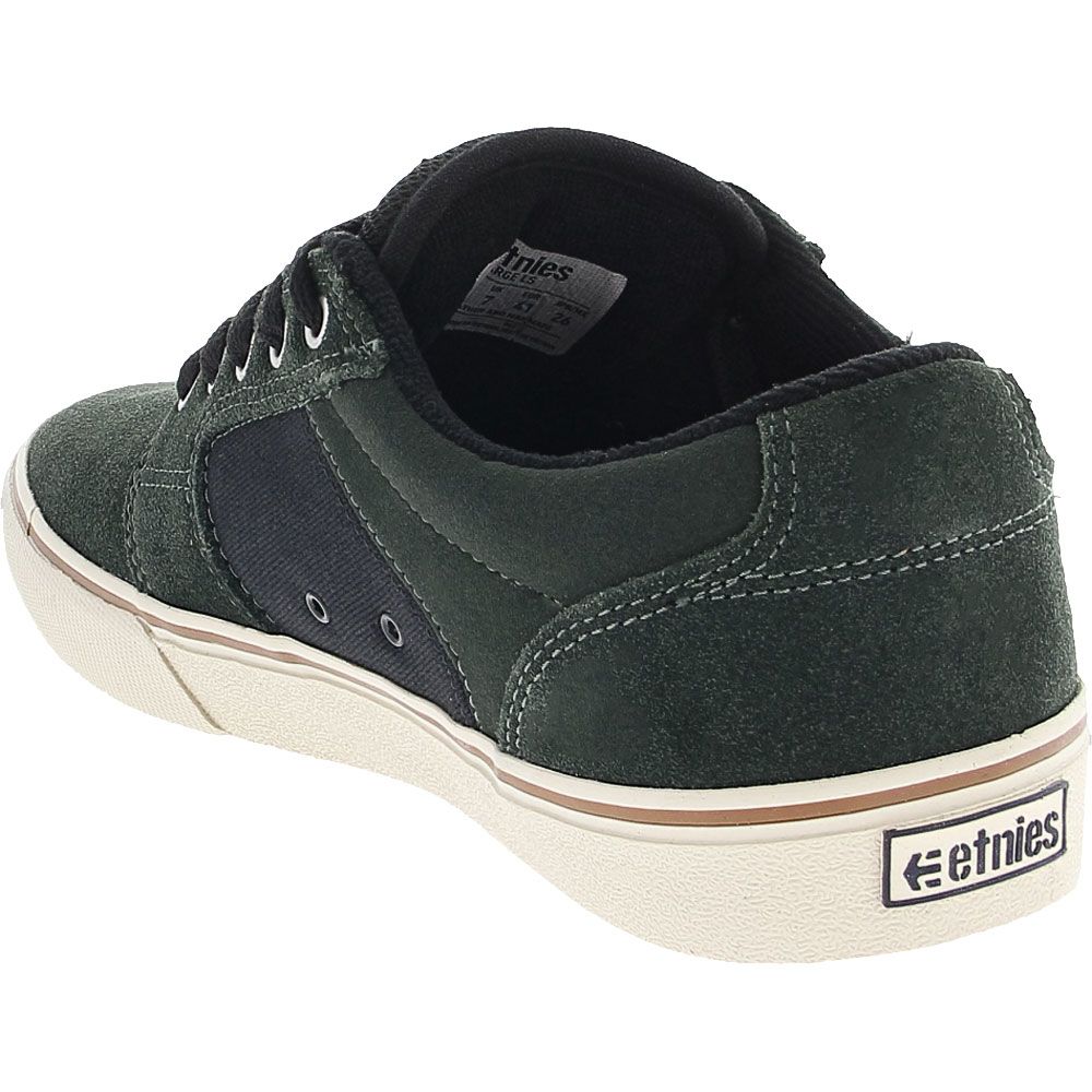 Etnies Barge LS Skate Shoes - Mens Green Black Back View