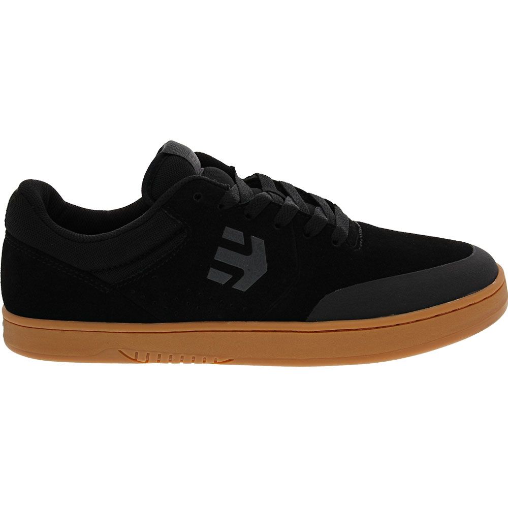 Etnies Marana Skate Shoes - Mens Black Dark Grey Gum Side View