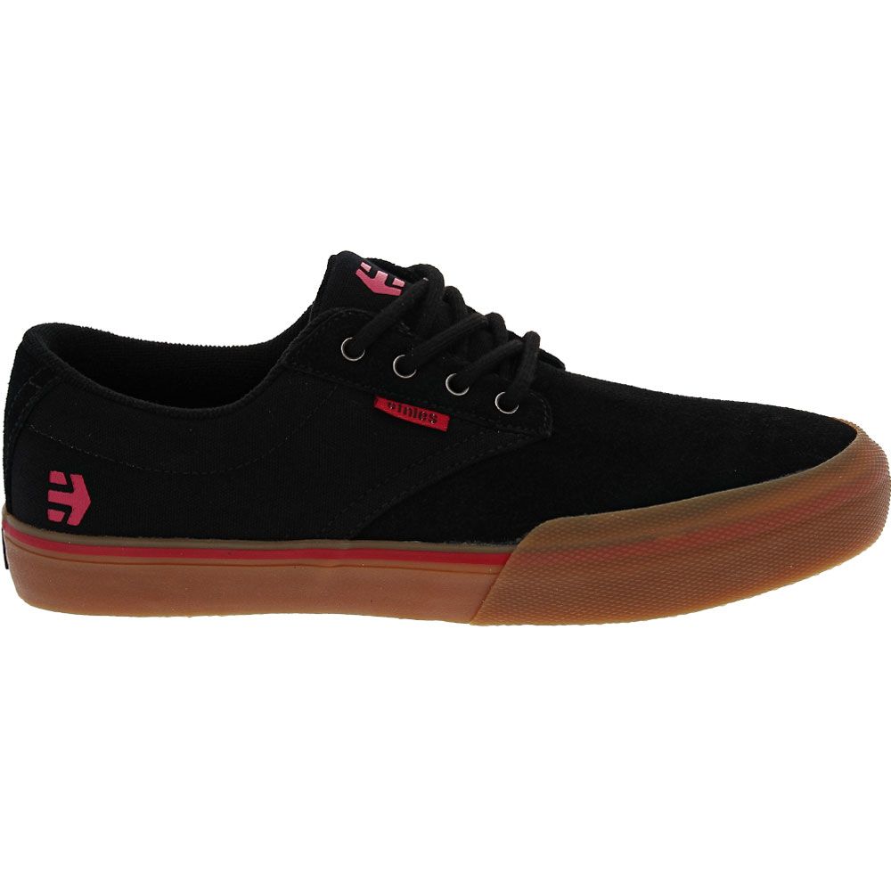 Etnies Jameson Vulc Skate Shoes - Mens Black Red Side View