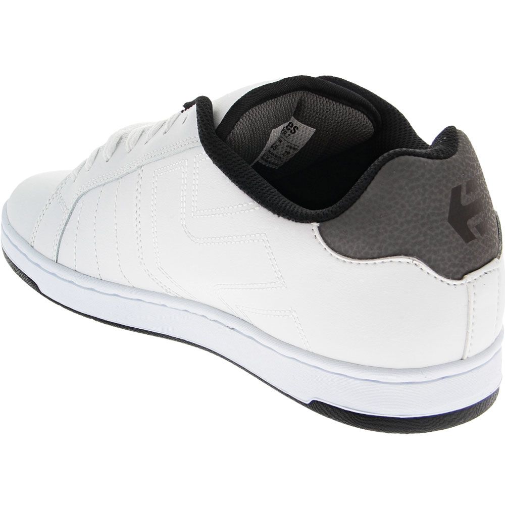 Etnies Fader 2 Skate Shoes - Mens White Grey Black Back View