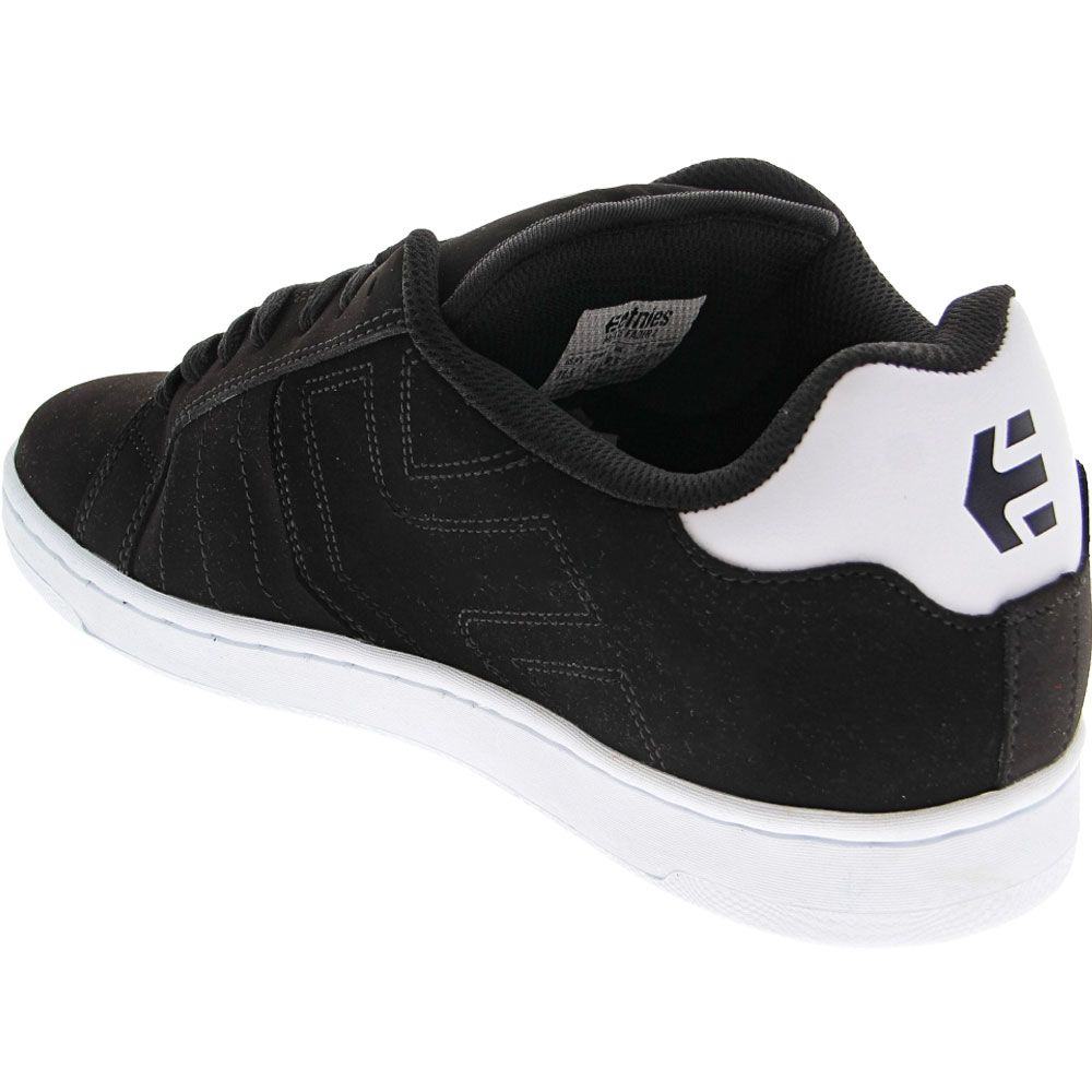 Etnies Fader 2 Skate Shoes - Mens Black White Back View